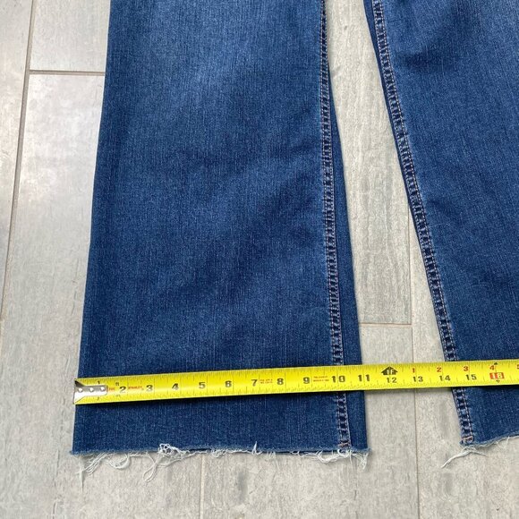 Articles of Society Carine High Rise Wide Leg Relaxed Fit Raw Hem Jeans Size 26 - Picture 9 of 13